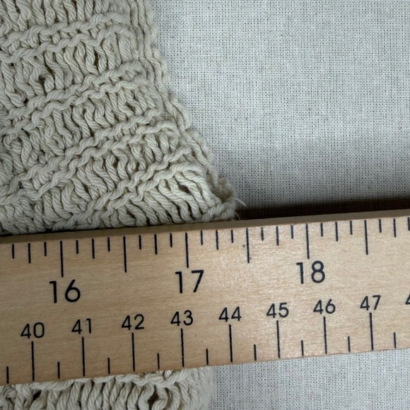 New Polagram Crochet Contrast‎ Midi Dress size Medium Cream - Picture 7 of 8